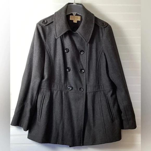 Michael Michael kors Wool  Double Breasted Jacket coat grey size XL - Picture 3 of 10